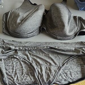 Adore Me Charcoal Lingerie Set